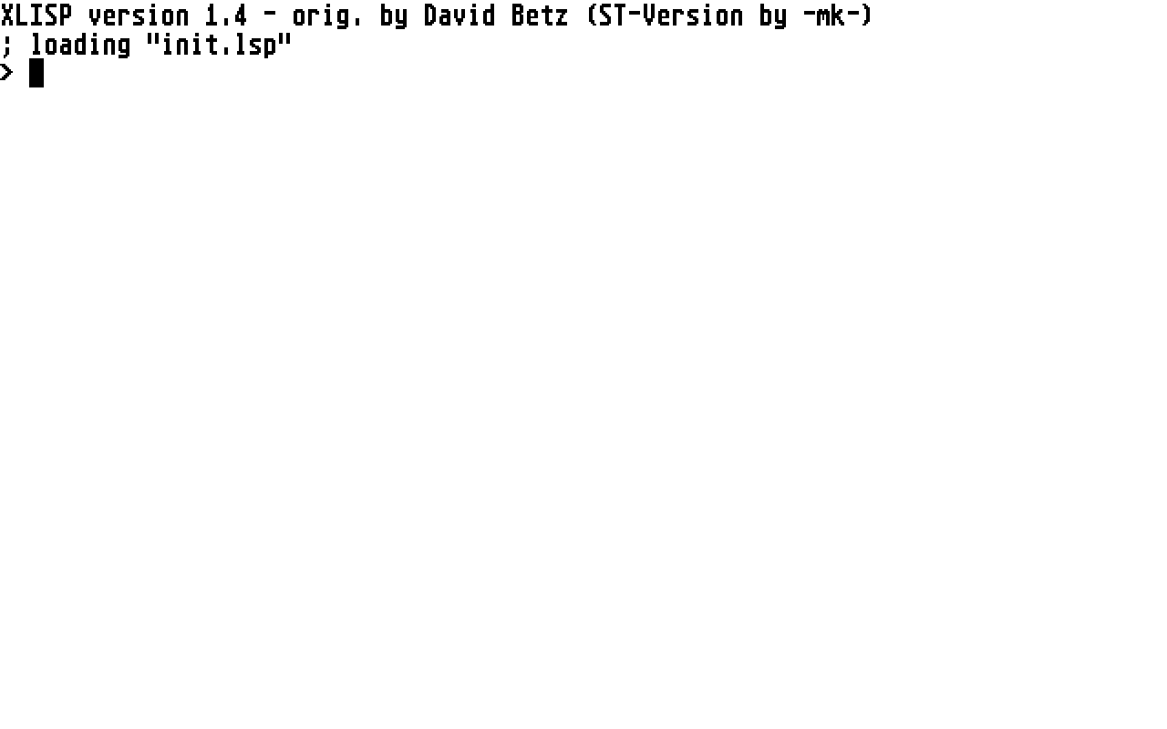 XLISP — screenshot 1